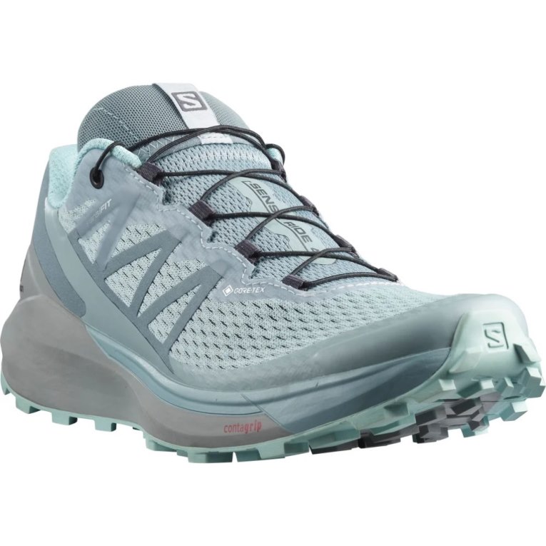 Tenis Para Trail Running Salomon Sense Ride 4 GTX Invisible Fit Mujer Azules Claro | MX QWBO958